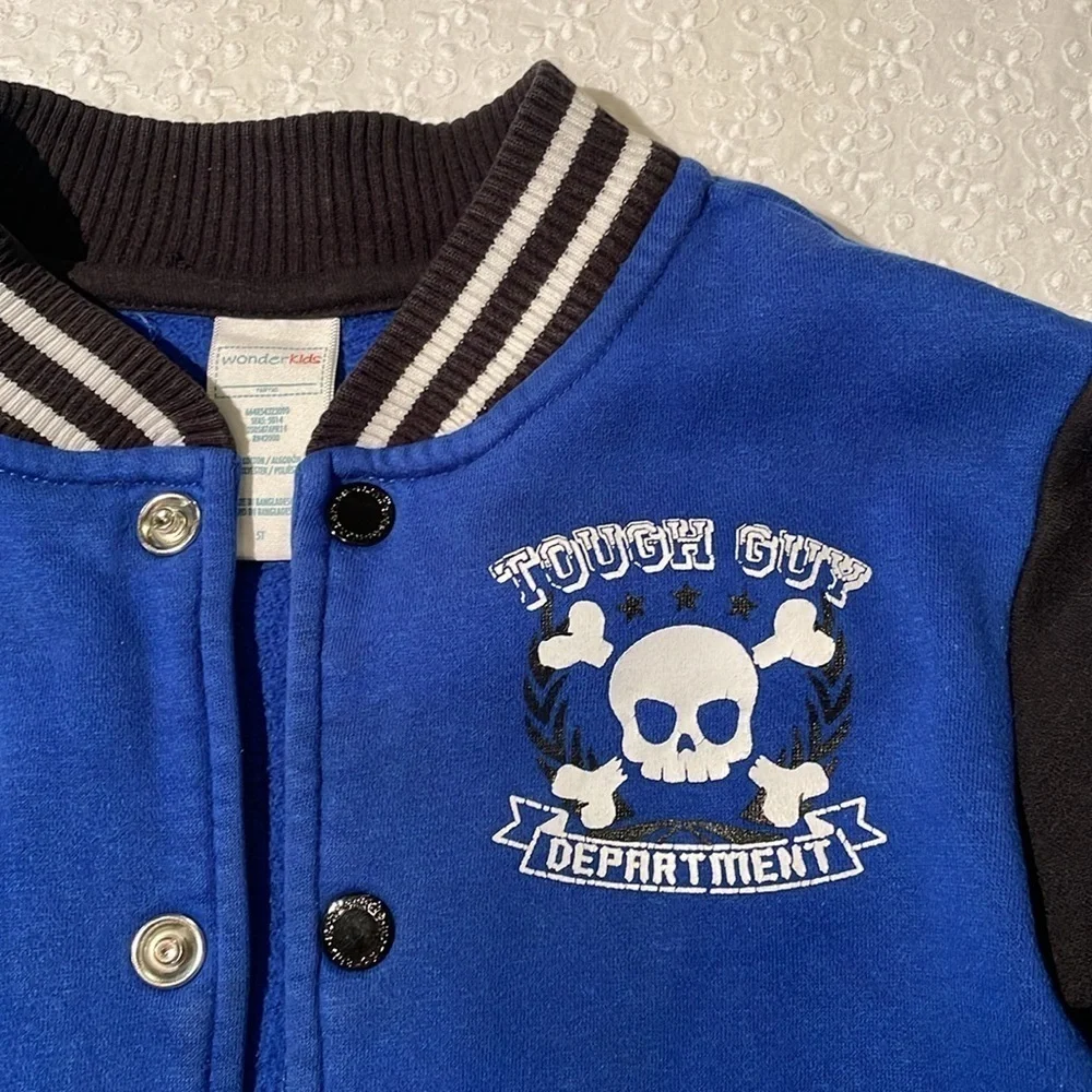 Wonderkids Boys Bomber Jacket long sleeve Snap Close 5T